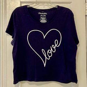 Aeropostale Love/Heart Crop T-shirt